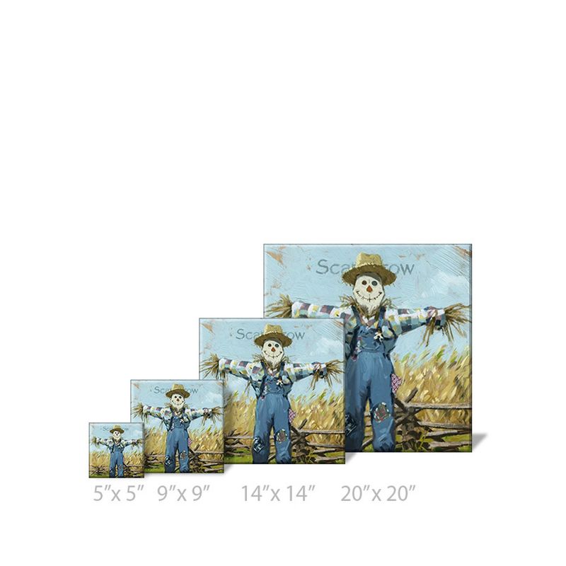 Sullivans Darren Gygi Fenced-In Scarecrow Canvas, Museum Quality Giclee Print, Gallery Wrapped, Handcrafted in USA 5"W x 5"L Multicolored, 4 of 9