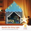 Infans Kids Playhouse Tent Large Castle Fairy Tent Gift w/Star Lights Mat Blue - 3 of 4