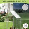 TackView Large Metal Chicken Coop, Chicken Runs for Yard with Waterproof and Anti-Uv Cover, for Outdoor Chicken Rabbit Duck, Silver - 3 of 4