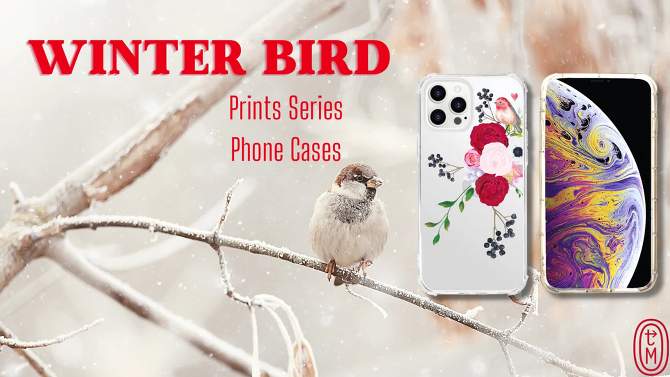 OTM Essentials Apple iPhone 8/iPhone 7 Tough Edge Animals Clear Case - Winter Bird Red, 6 of 7, play video