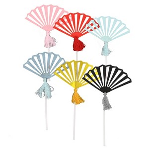 O'Creme Assorted Fan Cake Toppers, Pack of 9 - 1 of 1