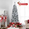 Karl Home 6FT Snow Flocked Artificial Pencil Christmas Tree - 2 of 3