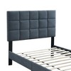 Royal Hampton Twin Bed, Soft Biscuit Tufted Charcoal Gray Linen Upholstery - 4 of 4
