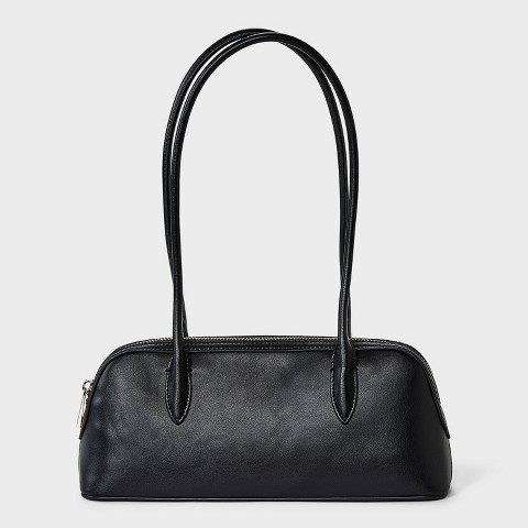 A New Day Long Handle Satchel Handbag - A New Day™ Black