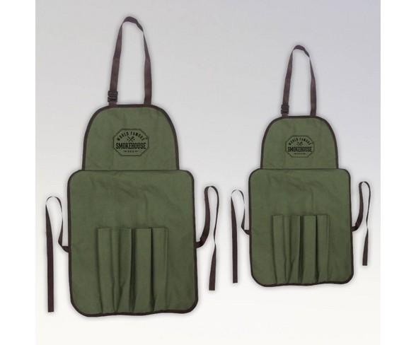 Daddy and Me Apron - Green - World Famous Smokehouse
