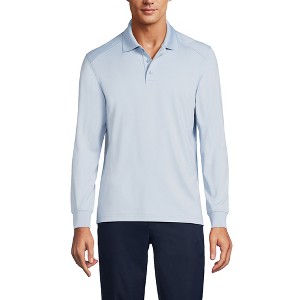 Lands' End School Uniform Men's Long Sleeve Rapid Dry Polo Shirt - 1 of 4