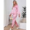 INSPIRE CHIC Women's Satin Pajama Set Silky Long Sleeve Button Down Striped Leopard Sleepwear with Pocket - 3 of 4