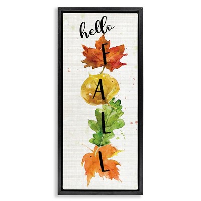 Stupell Industries Hello Fall Autumn Greeting, 11" x 25"