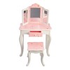 Teamson Kids Gisele 2pc Twinkle Star Prints Wooden Kids' Vanity Set White/Pink/Gold - image 2 of 4