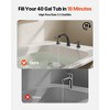 VEVOR Roman Tub Faucet, 3 Hole Waterfall Bathtub Faucet, Gooseneck Bath Tubs Faucets Set with 2 Handles, Roman Tub Faucets Deck Mount, Black - 3 of 4