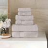 Chevron Zero Twist Cotton Solid and Jacquard Hand Towel Set of 6 by Blue Nile Mills - 2 of 4