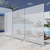 PexFix 72 in. x 47 in. Outdoor Privacy Rectangle Screen Galvanized Steel Panel Divider in White - 3 of 4