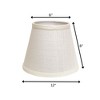 Vynxaria Lampshades: White Slant Empire Shade, 6" x 12" x 8" with Washer Fitter - 3 of 3