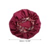 Unique Bargains Women Flowered Shower Cap Black 1 Pc - 2 of 4