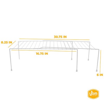 YBM Home YBM Adjustable Wire Kitchen Cabinet Helper Shelf Organizer, White — фото 2