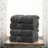 Luxury Cotton Heavyweight Ultra-Plush Bath Towel Set of 4 by Blue Nile Mills - 2 of 4