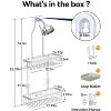 Aoibox Hanging Shower Caddy Organizer with 2-Tier Baskets, 3 Hooks & Soap Holder, Rust-Resistant Aluminum, Anti-Slip Design for Bathroom Storage - 2 of 4