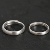 Promise Rings for Couples - Matching Adjustable Rings for BF and GF – Sophisticated, 925 Silver, Matte Brushed Finish Rings - 2 of 4