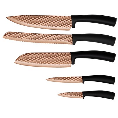 Berlinger Haus 6 Piece Kitchen Knife Set With Non-slip Handles, Laser Cut  Blade Sharpness, Chef Quality Stainless Steel, Multicolor : Target