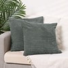 Unique Bargains Modern Solid Striped Corduroy Pillow Covers 4 Pcs - image 2 of 4