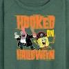 Women's - SpongeBob SquarePants - Hooked On Halloween Lightweight French Terry Wide Neck Long Sleeve Shirt - 2 of 4