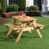 Yinvani Natural Wooden Kids Table and Chair Set - 4 of 4