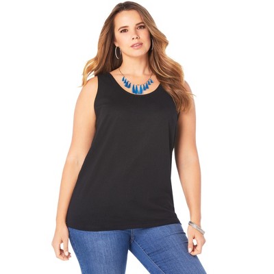 Roaman's Women's Plus Size Scoopneck Tank Top