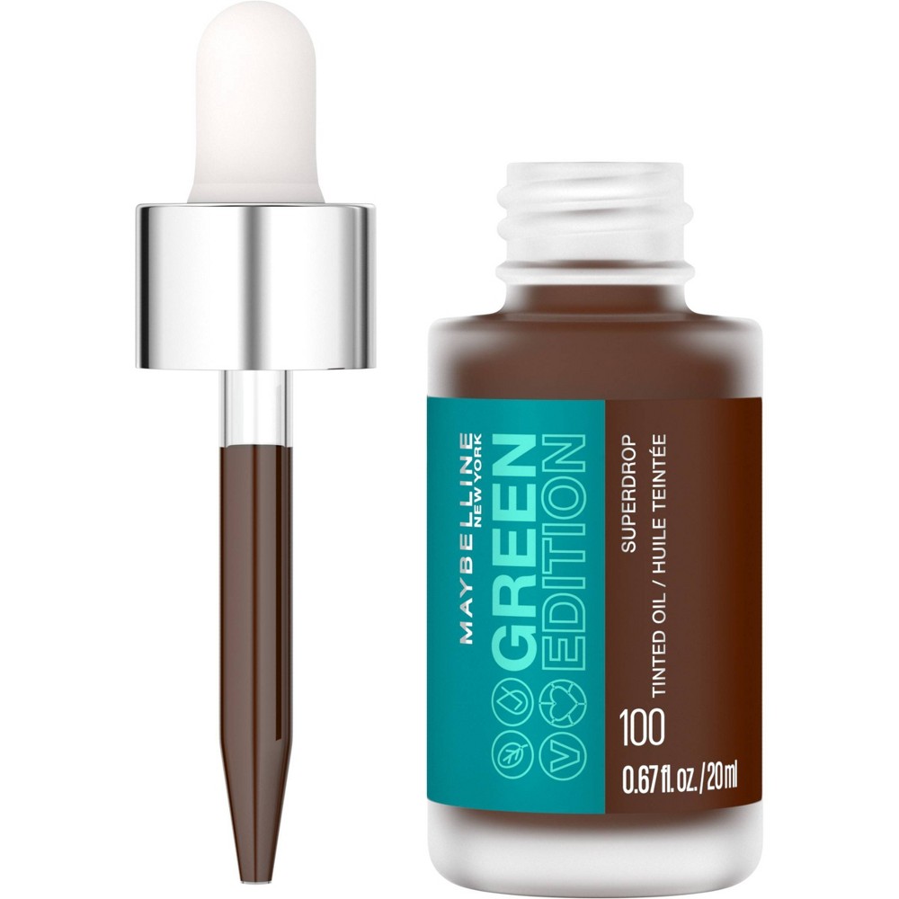 Photos - Other Cosmetics Maybelline Green Edition Superdrop Tinted Oil Makeup, Adjustable Coverage 