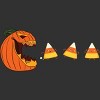 Men's Design By Humans Halloween Gamer Pumpkin Eating Candy Corn By rawresh6 T-Shirt - 2 of 4