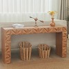 NicBex Modern Geometric L-Shaped Console Table,Entryway Table with Solid Wood Finish,Sofa Table for Living Room,Hallway,Entryway,Study - 3 of 4