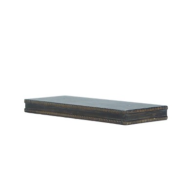 VIP Wood 16 in. Black Rectangular Floating Shelf