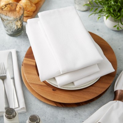White Cotton Square Woven Napkin Set of 6