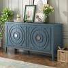 VYNXARIA Retro Sideboard door with Circular Groove Design Round Metal Door Handle for Entrance, Dinning Room, Living Room (Antique Blue) - 2 of 4