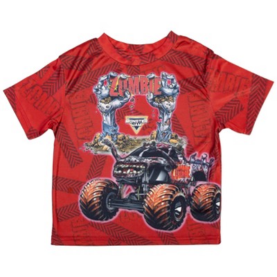 Red Monster Truck Jersey Tee