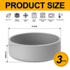 Itopfox Silicone Microwave Egg Cooker, 3 Pack Air Fryer Egg Molds, Individual Egg Cups for Sandwiches Breakfast - Grey - 2 of 4