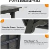 VINGLI 6-Person Outdoor Dining Table, HDPE All-Weather Rectangle Patio Dining Table with Umbrella Hole, Outdoor Patio Table for Garden, Backyard - 4 of 4