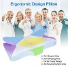NewHome"Ergonomic Memory Foam Pillow for Neck Pain Relief - Contour Orthopedic Support for All Sleepers"Blue&White - 3 of 4