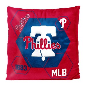 MLB Philadelphia Phillies Firm Density Connector Velvet Reverse Pillow - 1 of 3