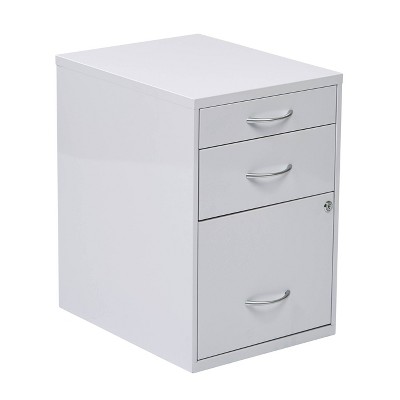 Metal File Cabinet with Two Drawers White - Brightroom™