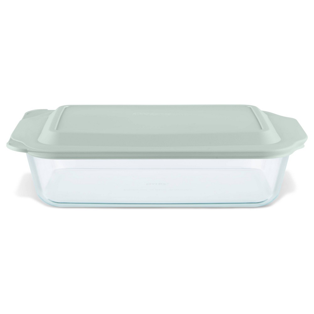 Photos - Pan Pyrex 9"x13" Glass Deep Casserole Dish with Lid Sage Green 