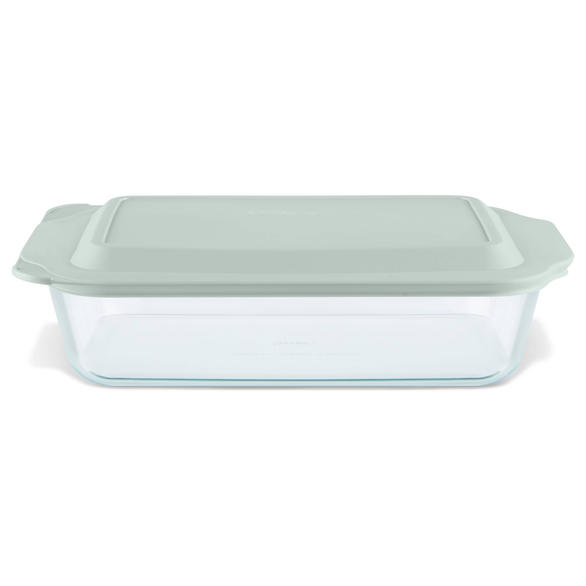 Pyrex 9"x13" Glass Deep Casserole Dish with Lid Sage Green: 5 Qt Baking Dish, Dishwasher & Microwave Safe
