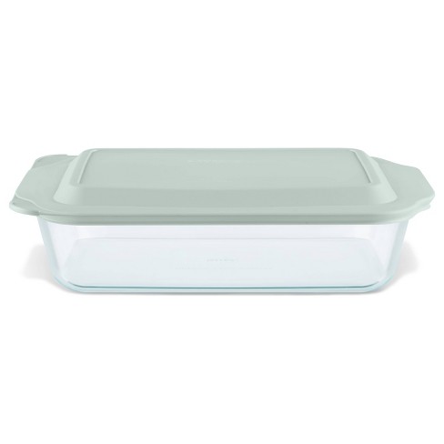  3 QT Rectangle Glass Baking Dish with Lid, Glass Pan