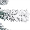 7ft PVC Flocking Christmas Tree 1300 Branches Spread Out Tree Realistic Easy Setup for Home Office Party Holiday Decoration As Shown - 3 of 4