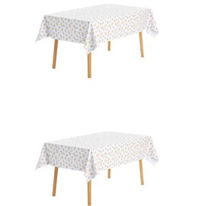 Unique Bargains PVC Wrinkle-Resistant Dinner Restaurant Waterproof Table Cover 2 Packs - 1 of 4