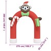 vidaXL Modern Inflatable Arch Gate with LED Lighting, 149.6" Multicolor Outdoor Christmas Decoration - Weather-Resistant Oxford Fabric with PU Coating - 3 of 4