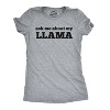 Womens Ask Me About My Llama T Shirt Funny Alpaca Flip Up Tee For Ladies - Crazy Dog Women's T Shirt - 2 of 4