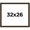 PosterPalooza | Ornate Brown Picture Frame - UV Acrylic, Backing Board, Hanging Hardware Included - 2 of 4