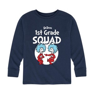 Boys' - Dr. Seuss - 1st Grade Squad Thing 1 and Thing 2 Long Sleeve Graphic T-Shirt - 1 of 4