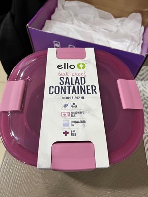 Ello Plastic Salad Bento Set Mauve : Target