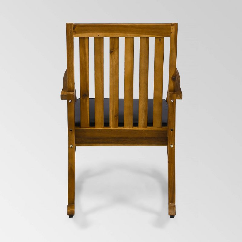 Montrose 2pk Acacia Wood Patio Rocking Chair Teak - Christopher Knight Home, 4 of 6